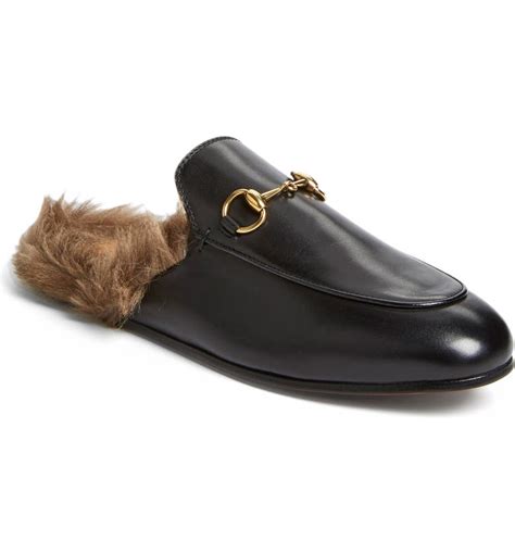 gucci loafer mule|Gucci loafers with fur.